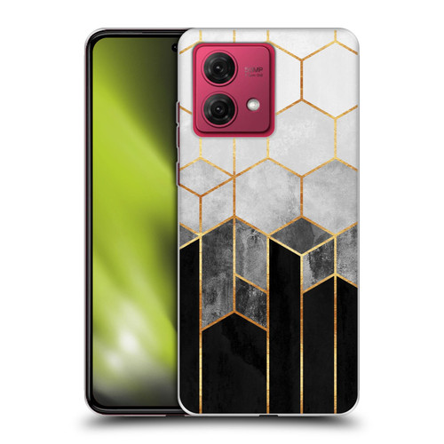 Elisabeth Fredriksson Sparkles Charcoal Hexagons Soft Gel Case for Motorola Moto G84 5G