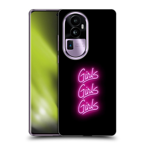 Motley Crue Logos Girls Neon Soft Gel Case for OPPO Reno10 Pro+
