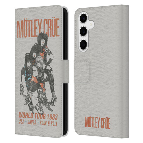 Motley Crue Tours Sex, Drugs and Rock & Roll Leather Book Wallet Case Cover For Samsung Galaxy S24+ 5G