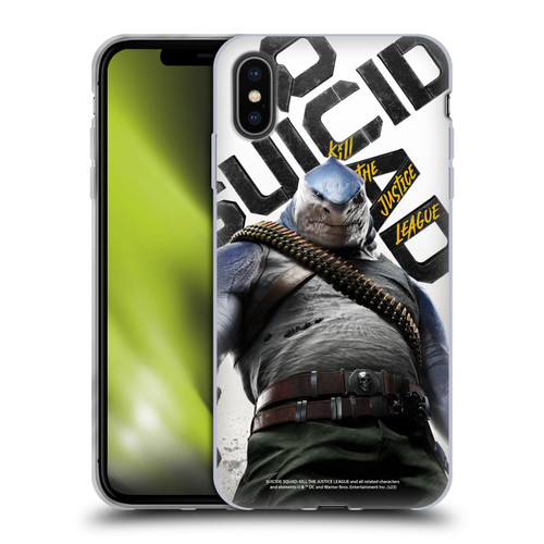 Suicide Squad: Kill The Justice League Key Art King Shark Soft Gel Case for Apple iPhone XS Max