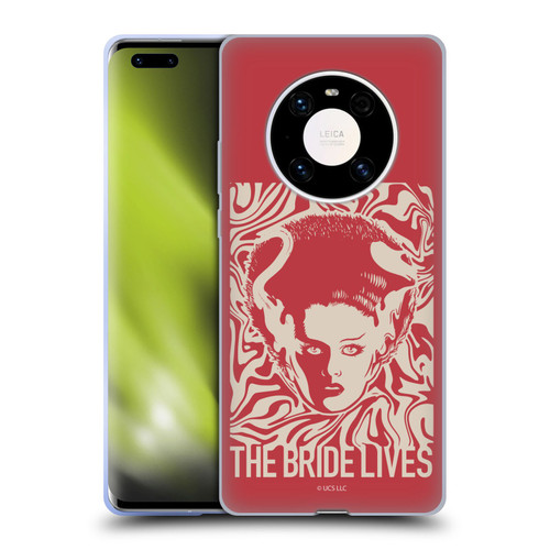 Universal Monsters The Bride Of Frankenstein The Bride Lives Soft Gel Case for Huawei Mate 40 Pro 5G