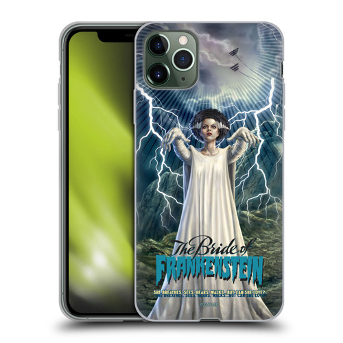 Universal Monsters The Bride Of Frankenstein But Can She Love? Soft Gel Case for Apple iPhone 11 Pro Max