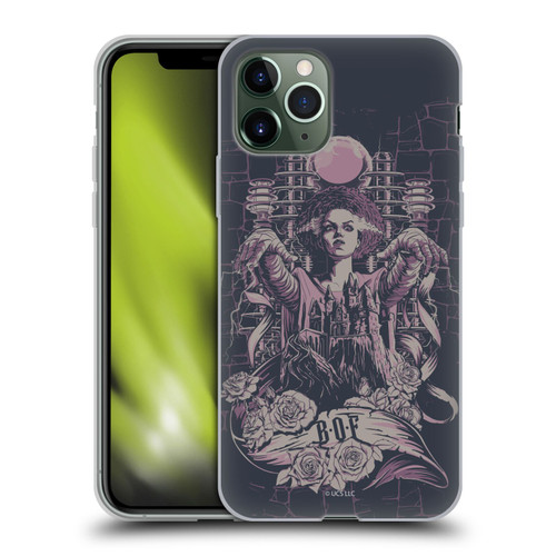 Universal Monsters The Bride Of Frankenstein B.O.F Soft Gel Case for Apple iPhone 11 Pro
