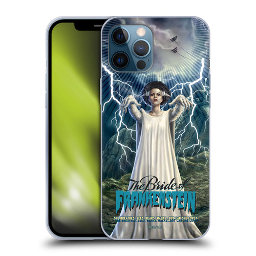 Universal Monsters The Bride Of Frankenstein But Can She Love? Soft Gel Case for Apple iPhone 12 Pro Max