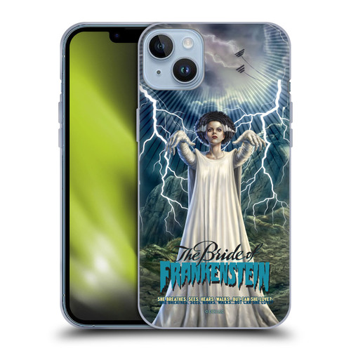 Universal Monsters The Bride Of Frankenstein But Can She Love? Soft Gel Case for Apple iPhone 14 Plus