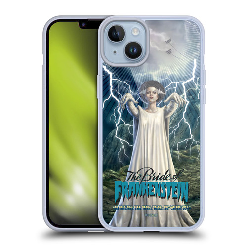 Universal Monsters The Bride Of Frankenstein But Can She Love? Soft Gel Case for Apple iPhone 14 Plus