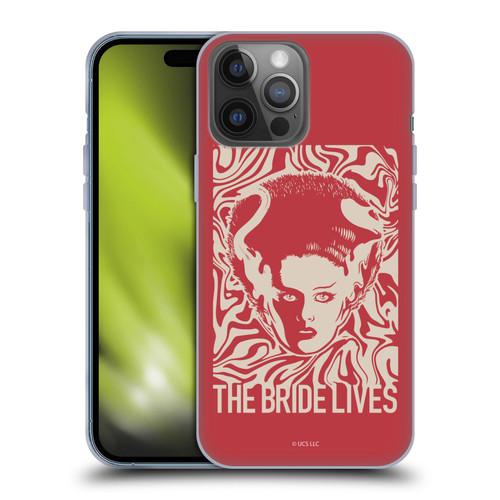 Universal Monsters The Bride Of Frankenstein The Bride Lives Soft Gel Case for Apple iPhone 14 Pro Max