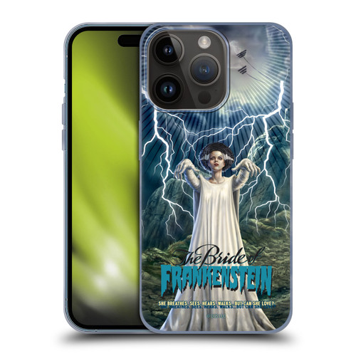 Universal Monsters The Bride Of Frankenstein But Can She Love? Soft Gel Case for Apple iPhone 15 Pro