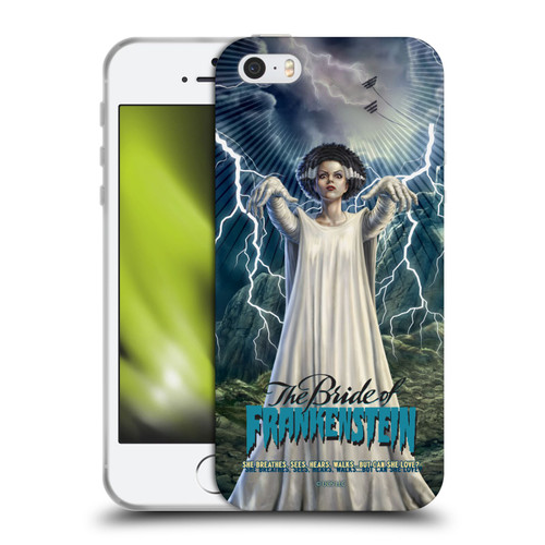 Universal Monsters The Bride Of Frankenstein But Can She Love? Soft Gel Case for Apple iPhone 5 / 5s / iPhone SE 2016