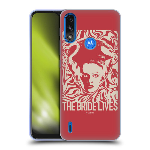 Universal Monsters The Bride Of Frankenstein The Bride Lives Soft Gel Case for Motorola Moto E7 Power / Moto E7i Power