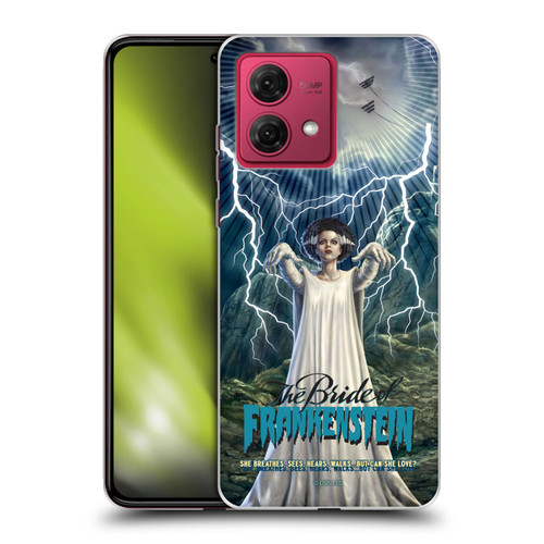 Universal Monsters The Bride Of Frankenstein But Can She Love? Soft Gel Case for Motorola Moto G84 5G