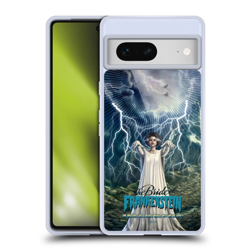 Universal Monsters The Bride Of Frankenstein But Can She Love? Soft Gel Case for Google Pixel 7
