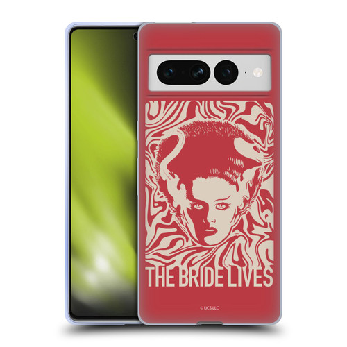 Universal Monsters The Bride Of Frankenstein The Bride Lives Soft Gel Case for Google Pixel 7 Pro