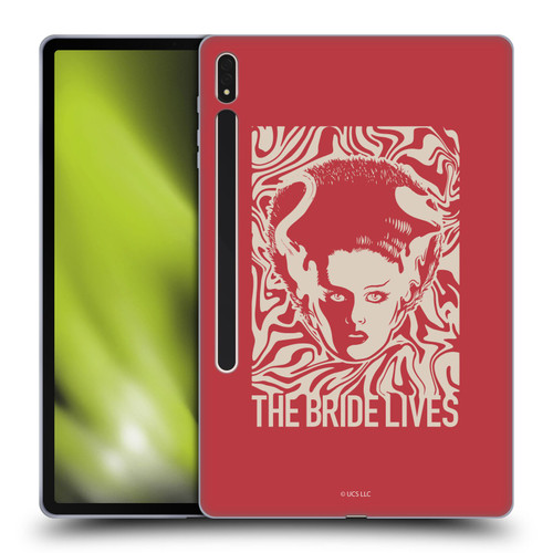 Universal Monsters The Bride Of Frankenstein The Bride Lives Soft Gel Case for Samsung Galaxy Tab S8 Plus