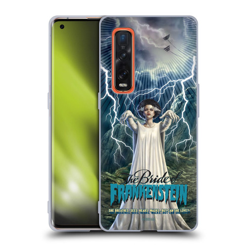 Universal Monsters The Bride Of Frankenstein But Can She Love? Soft Gel Case for OPPO Find X2 Pro 5G