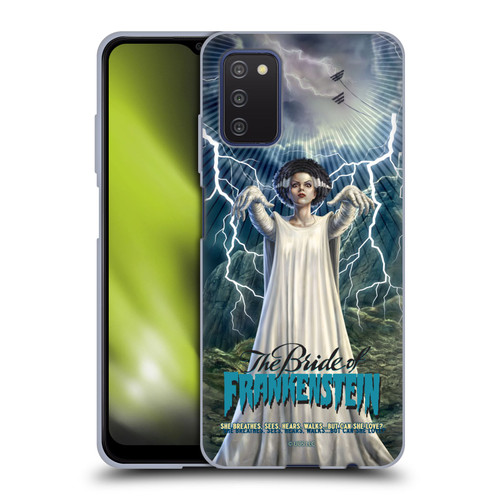 Universal Monsters The Bride Of Frankenstein But Can She Love? Soft Gel Case for Samsung Galaxy A03s (2021)