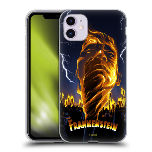 Universal Monsters Frankenstein Flame Soft Gel Case for Apple iPhone 11