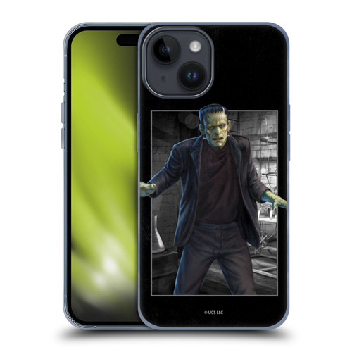 Universal Monsters Frankenstein Frame Soft Gel Case for Apple iPhone 15