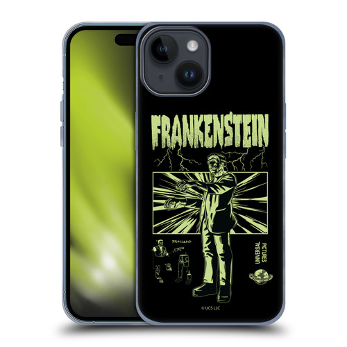 Universal Monsters Frankenstein Lightning Soft Gel Case for Apple iPhone 15