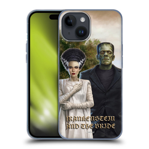 Universal Monsters Frankenstein Photo Soft Gel Case for Apple iPhone 15