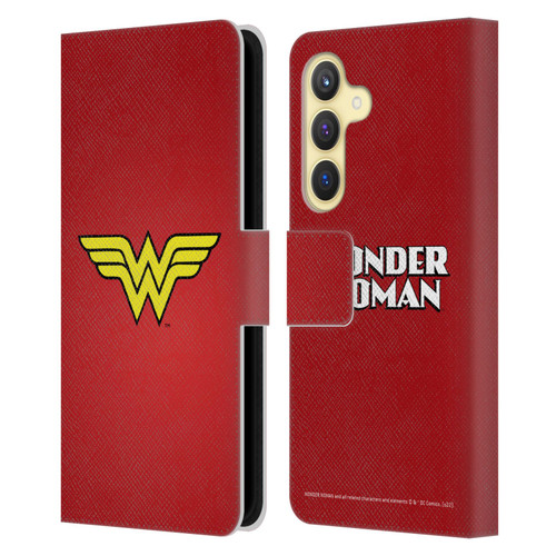 Wonder Woman DC Comics Logos Classic Leather Book Wallet Case Cover For Samsung Galaxy S24 5G