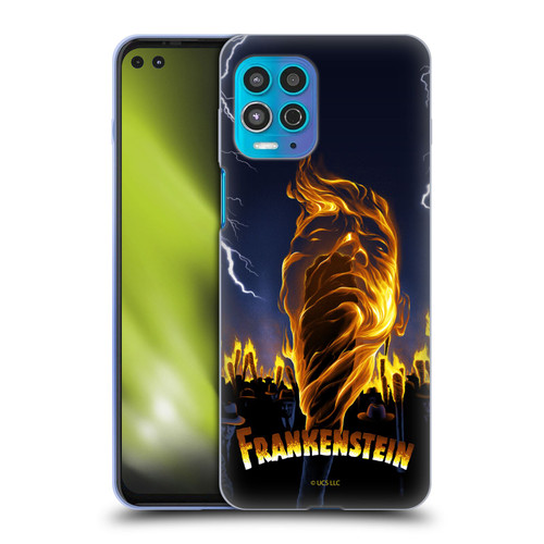 Universal Monsters Frankenstein Flame Soft Gel Case for Motorola Moto G100