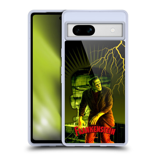 Universal Monsters Frankenstein Yellow Soft Gel Case for Google Pixel 7a