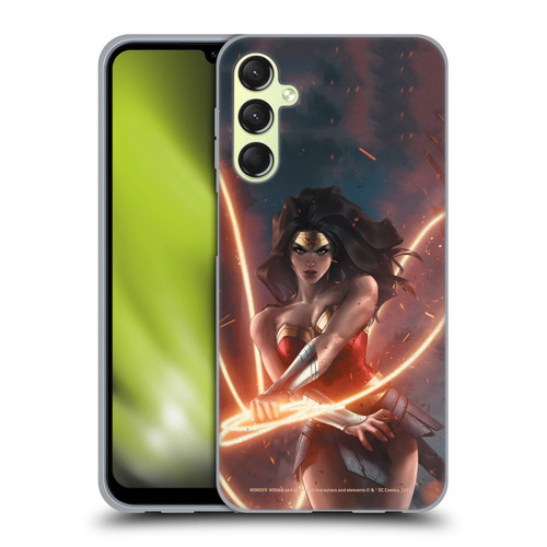 Wonder Woman DC Comics Comic Book Cover Dark Nights Death Metal #1 Soft Gel Case for Samsung Galaxy A24 4G / Galaxy M34 5G
