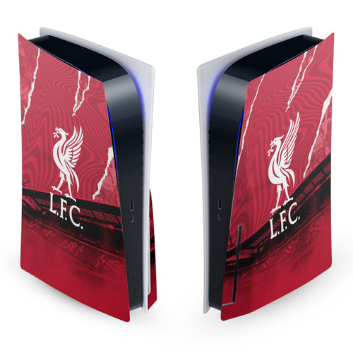 Liverpool Football Club 2023/24 Logo Stadium Vinyl Sticker Skin Decal Cover for Sony PS5 Disc Edition Console