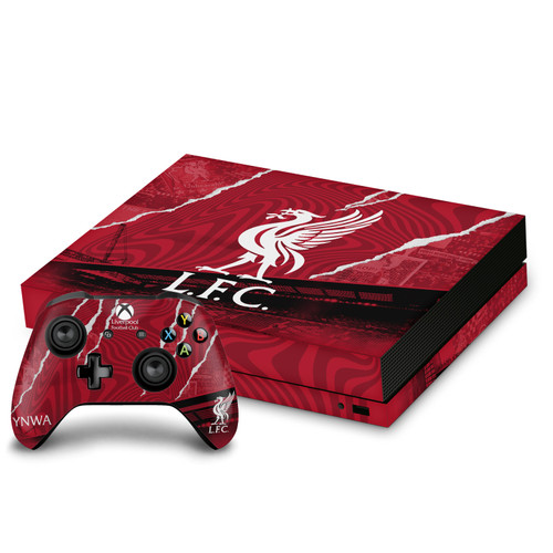 Liverpool Football Club 2023/24 Logo Stadium Vinyl Sticker Skin Decal Cover for Microsoft Xbox One X Bundle