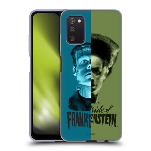 Universal Monsters Frankenstein Half Soft Gel Case for Samsung Galaxy A03s (2021)