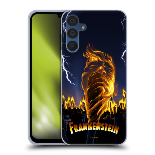 Universal Monsters Frankenstein Flame Soft Gel Case for Samsung Galaxy A15