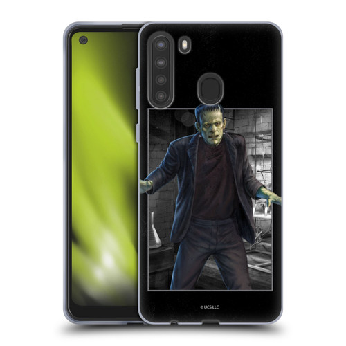 Universal Monsters Frankenstein Frame Soft Gel Case for Samsung Galaxy A21 (2020)