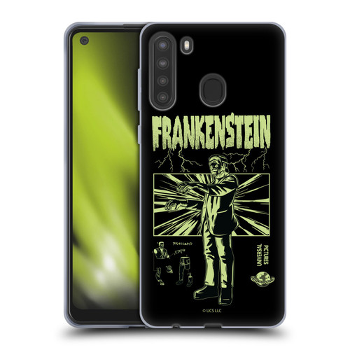 Universal Monsters Frankenstein Lightning Soft Gel Case for Samsung Galaxy A21 (2020)