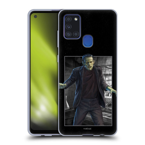 Universal Monsters Frankenstein Frame Soft Gel Case for Samsung Galaxy A21s (2020)