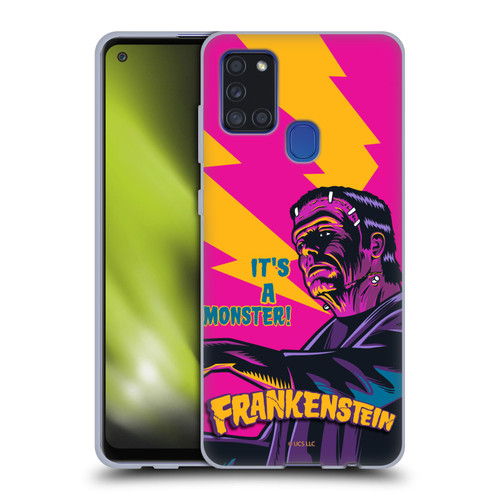 Universal Monsters Frankenstein It's A Monster Soft Gel Case for Samsung Galaxy A21s (2020)