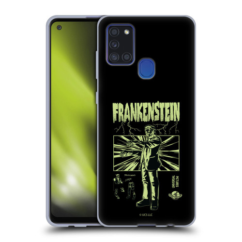 Universal Monsters Frankenstein Lightning Soft Gel Case for Samsung Galaxy A21s (2020)