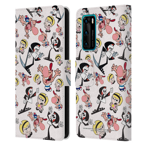 The Grim Adventures of Billy & Mandy Graphics Icons Leather Book Wallet Case Cover For Huawei P40 5G