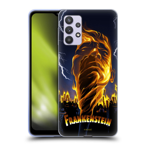Universal Monsters Frankenstein Flame Soft Gel Case for Samsung Galaxy A32 5G / M32 5G (2021)