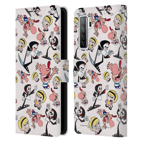 The Grim Adventures of Billy & Mandy Graphics Icons Leather Book Wallet Case Cover For Huawei Nova 7 SE/P40 Lite 5G