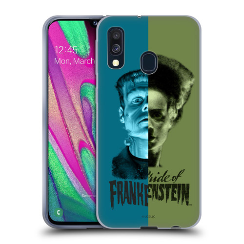 Universal Monsters Frankenstein Half Soft Gel Case for Samsung Galaxy A40 (2019)