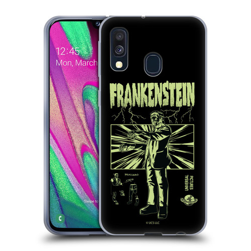 Universal Monsters Frankenstein Lightning Soft Gel Case for Samsung Galaxy A40 (2019)