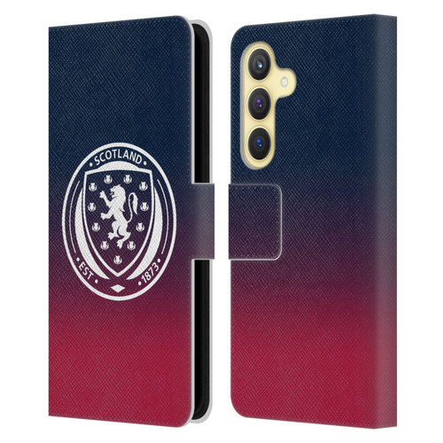 Scotland National Football Team Logo 2 Gradient Leather Book Wallet Case Cover For Samsung Galaxy S24 5G