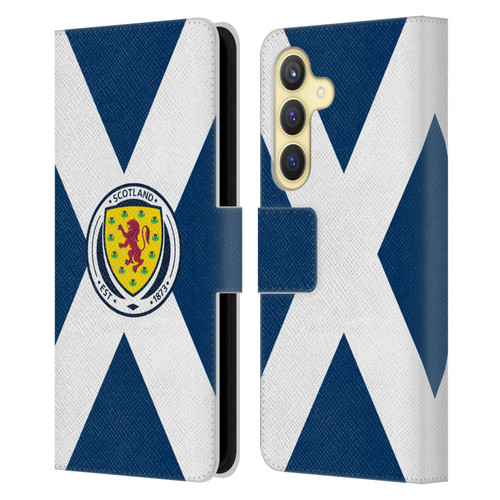 Scotland National Football Team Logo 2 Scotland Flag Leather Book Wallet Case Cover For Samsung Galaxy S24 5G