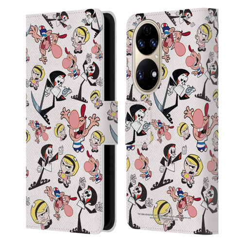 The Grim Adventures of Billy & Mandy Graphics Icons Leather Book Wallet Case Cover For Huawei P50