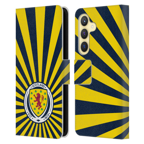 Scotland National Football Team Logo 2 Sun Rays Leather Book Wallet Case Cover For Samsung Galaxy S24 5G