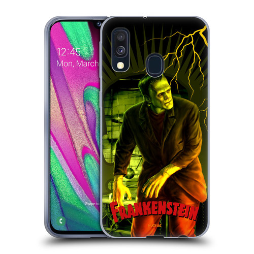 Universal Monsters Frankenstein Yellow Soft Gel Case for Samsung Galaxy A40 (2019)