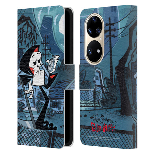 The Grim Adventures of Billy & Mandy Graphics Grim Leather Book Wallet Case Cover For Huawei P50 Pro