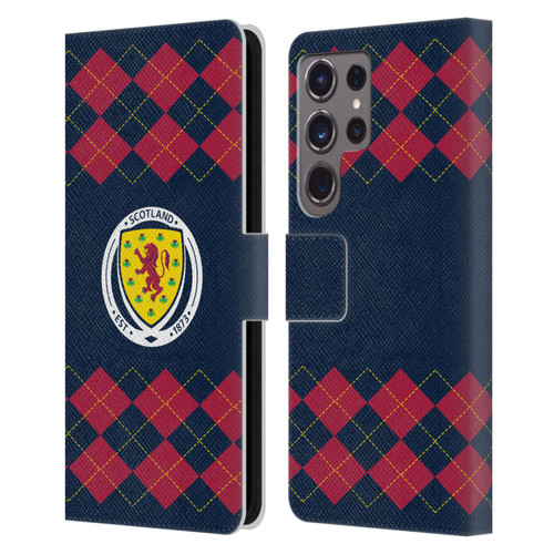 Scotland National Football Team Logo 2 Argyle Leather Book Wallet Case Cover For Samsung Galaxy S24 Ultra 5G