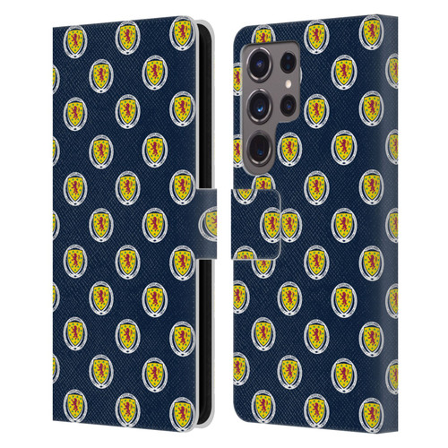 Scotland National Football Team Logo 2 Pattern Leather Book Wallet Case Cover For Samsung Galaxy S24 Ultra 5G